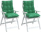 vidaXL - Stoelkussens - 2 - st - lage - rug - oxford - stof - groen