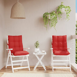 vidaXL - Stoelkussens - 2 - st - lage - rug - oxford - stof - rood