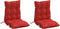vidaXL - Stoelkussens - 2 - st - lage - rug - oxford - stof - rood