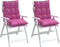 vidaXL - Stoelkussens - 2 - st - lage - rug - oxford - stof - roze