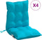 vidaXL - Stoelkussens - 2 - st - lage - rug - oxford - stof - turquoise
