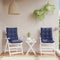 vidaXL - Stoelkussens - 2 - st - lage - rug - oxford - stof - marineblauw