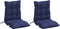 vidaXL - Stoelkussens - 2 - st - lage - rug - oxford - stof - marineblauw