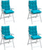vidaXL - Stoelkussens - 2 - st - lage - rug - oxford - stof - turquoise