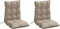 vidaXL - Stoelkussens - 2 - st - lage - rug - oxford - stof - taupe