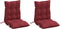 vidaXL - Stoelkussens - 2 - st - lage - rug - oxford - stof - wijnrood