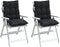 vidaXL - Stoelkussens - 2 - st - lage - rug - oxford - stof - zwart