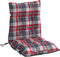 vidaXL - Stoelkussens - 2 - st - lage - rug - ruitpatroon - oxford - stof - rood