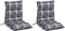 vidaXL - Stoelkussens - 2 - st - lage - rug - ruitpatroon - oxford - stof - grijs
