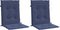 vidaXL - Stoelkussens - 2 - st - lage - rug - stof - marineblauw