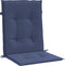 vidaXL - Stoelkussens - 2 - st - lage - rug - stof - marineblauw