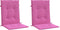 vidaXL - Stoelkussens - 2 - st - lage - rug - stof - roze