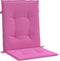 vidaXL - Stoelkussens - 2 - st - lage - rug - stof - roze