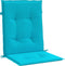 vidaXL - Stoelkussens - 2 - st - lage - rug - stof - turquoise