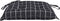 vidaXL - Stoelkussens - 2 - st - ruitpatroon - 40x40x7 - cm - stof - zwart