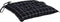 vidaXL - Stoelkussens - 2 - st - ruitpatroon - 40x40x7 - cm - stof - zwart