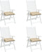 vidaXL - Stoelkussens - 4 - st - 40x40x7 - cm - oxford - stof - beige
