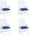 vidaXL - Stoelkussens - 4 - st - 40x40x7 - cm - oxford - stof - blauw