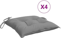 vidaXL - Stoelkussens - 4 - st - 40x40x7 - cm - oxford - stof - grijs