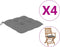 vidaXL - Stoelkussens - 4 - st - 40x40x7 - cm - oxford - stof - grijs