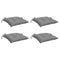 vidaXL - Stoelkussens - 4 - st - 40x40x7 - cm - oxford - stof - grijs
