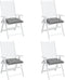 vidaXL - Stoelkussens - 4 - st - 40x40x7 - cm - oxford - stof - grijs