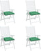 vidaXL - Stoelkussens - 4 - st - 40x40x7 - cm - oxford - stof - groen