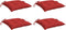 vidaXL - Stoelkussens - 4 - st - 40x40x7 - cm - oxford - stof - rood