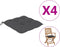 vidaXL - Stoelkussens - 4 - st - 40x40x7 - cm - oxford - stof - antracietkleurig