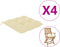 vidaXL - Stoelkussens - 4 - st - 40x40x7 - cm - oxford - stof - crèmewit