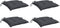 vidaXL - Stoelkussens - 4 - st - 40x40x7 - cm - oxford - stof - antracietkleurig