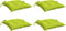 vidaXL - Stoelkussens - 4 - st - 40x40x7 - cm - oxford - stof - heldergroen