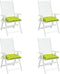 vidaXL - Stoelkussens - 4 - st - 40x40x7 - cm - oxford - stof - heldergroen