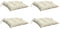 vidaXL - Stoelkussens - 4 - st - 40x40x7 - cm - oxford - stof - crèmewit