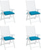 vidaXL - Stoelkussens - 4 - st - 40x40x7 - cm - oxford - stof - lichtblauw