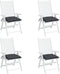 vidaXL - Stoelkussens - 4 - st - 40x40x7 - cm - oxford - stof - antracietkleurig