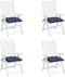 vidaXL - Stoelkussens - 4 - st - 40x40x7 - cm - oxford - stof - marineblauw