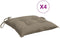 vidaXL - Stoelkussens - 4 - st - 40x40x7 - cm - oxford - stof - taupe