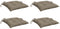 vidaXL - Stoelkussens - 4 - st - 40x40x7 - cm - oxford - stof - taupe