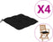 vidaXL - Stoelkussens - 4 - st - 40x40x7 - cm - oxford - stof - zwart