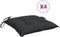 vidaXL - Stoelkussens - 4 - st - 40x40x7 - cm - oxford - stof - zwart