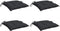 vidaXL - Stoelkussens - 4 - st - 40x40x7 - cm - oxford - stof - zwart
