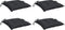 vidaXL - Stoelkussens - 4 - st - 40x40x7 - cm - oxford - stof - zwart