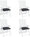 vidaXL - Stoelkussens - 4 - st - 40x40x7 - cm - oxford - stof - zwart