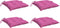 vidaXL - Stoelkussens - 4 - st - 40x40x7 - cm - stof - roze