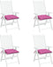 vidaXL - Stoelkussens - 4 - st - 40x40x7 - cm - stof - roze