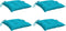 vidaXL - Stoelkussens - 4 - st - 40x40x7 - cm - stof - turquoise