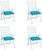 vidaXL - Stoelkussens - 4 - st - 40x40x7 - cm - stof - turquoise