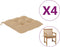 vidaXL - Stoelkussens - 4 - st - 50x50x7 - cm - oxford - stof - beige