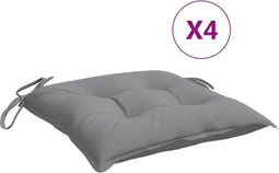 vidaXL - Stoelkussens - 4 - st - 50x50x7 - cm - oxford - stof - grijs